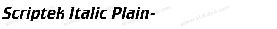 Scriptek Italic Plain字体转换